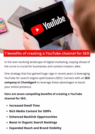 7 benefits of creating a YouTube channel for SEO