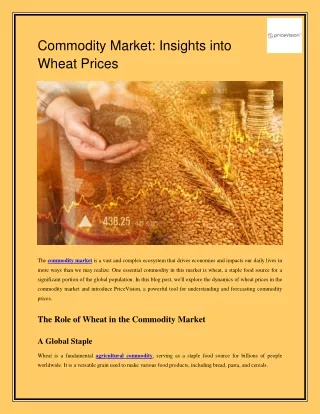 Navigating the Commodity Market-Insights into Wheat Prics