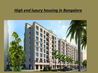 luxury apartments in Bangalore
