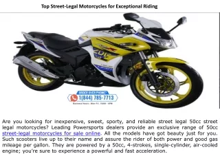 Top Street-Legal Motorcycles for Exceptional Riding