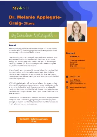 Dr. Melanie Applegate-Craig-Naturopath-Ottawa