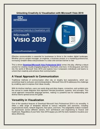 Unlocking Creativity & Visualization with Microsoft Visio 2019