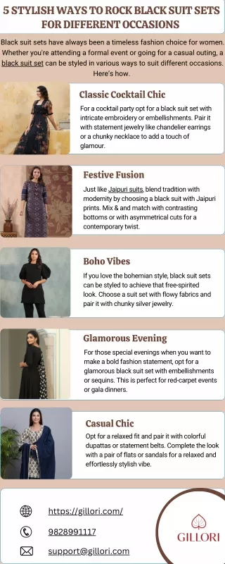 5 Stylish Ways to Rock Black Suit Sets For Different Occasions