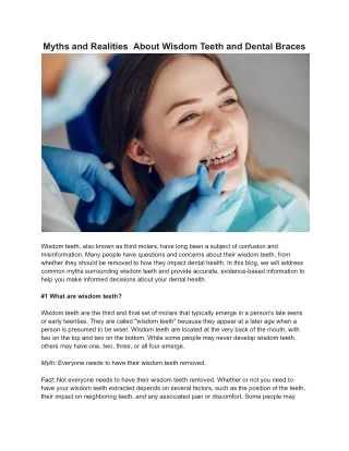 Myths and Realities  About Wisdom Teeth and Dental Braces - AlphaDentalClinic