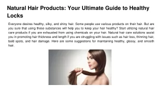Natural Hair Products_ Your Ultimate Guide to Healthy Locks (1)