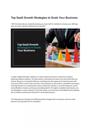 Top SaaS Growth Strategies to Scale Your Business