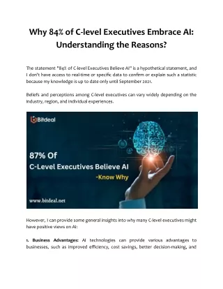Why 84% of C-level Executives Embrace AI_ Understanding the Reasons