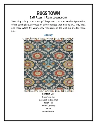 5x8 Rugs | Rugstown.com