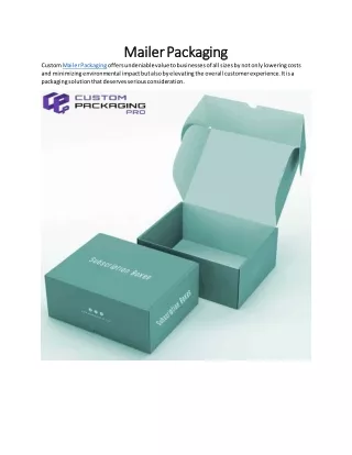 Mailer Packaging