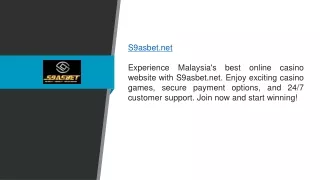 Malaysia Online Casino Website S9asbet.net1