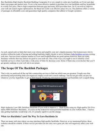 The Advanced Guide to links building services