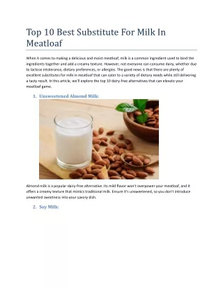 Top-10-Best-Substitute-For-Milk-In-Meatloaf