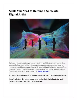 Skills You Need to Become a Successful Digital Artist