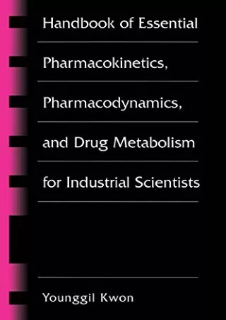 READ [PDF] Handbook of Essential Pharmacokinetics, Pharmacodynamics and Drug Metabolism