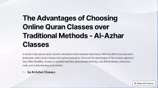 The Advantages of Choosing Online Quran Classes over Traditional Methods