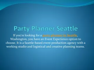 Party Planner Seattle