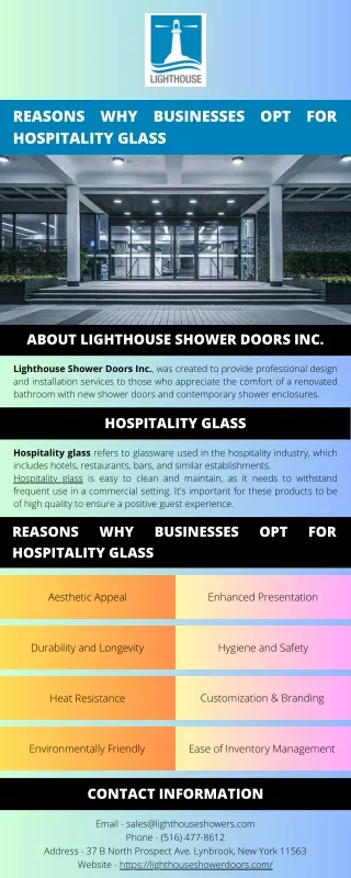 Reasons Why Businesses Opt for Hospitality Glass