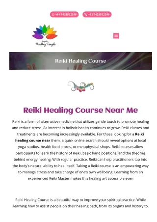 Reiki Healing Course In Delhi