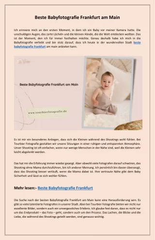 TourbierFotografie Ist Beste Babyfotografie Frankfurt am Main