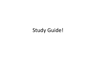Study Guide!