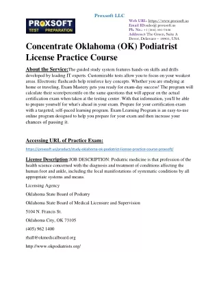 Concentrate Oklahoma (OK) Plumbing Journeyman License Practice Course