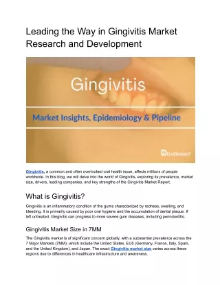 Gingivitis Market