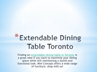 Extendable Dining Table Toronto