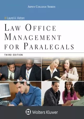 get [PDF] Download Law Office Management for Paralegals (Aspen College Seri