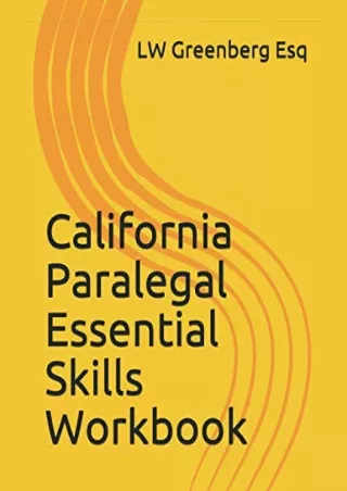 get [PDF] Download California Paralegal Essential Skills Workbook download