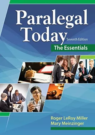 PDF/READ Paralegal Today: The Essentials ebooks