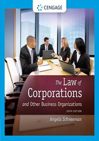 READ [PDF] The Law of Corporations and Other Business Organizations ipad