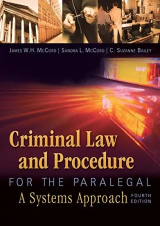 get [PDF] Download Criminal Law and Procedure for the Paralegal free