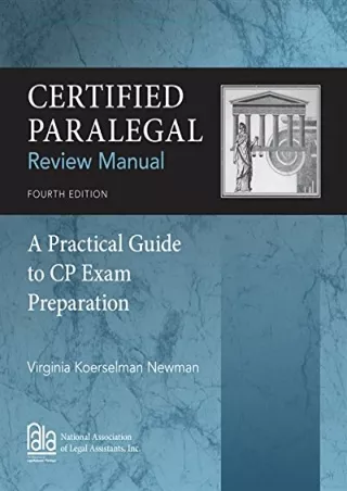 Read ebook [PDF] Certified Paralegal Review Manual: A Practical Guide to CP