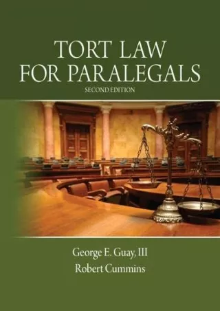 [READ DOWNLOAD] Tort Law for Paralegals android