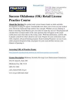 Success Oklahoma (OK) Retail License Practice Course