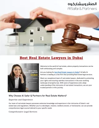 Best real estate lawyer Dubai