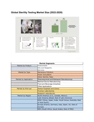 Global Sterility Testing Market Size (2022-2028)