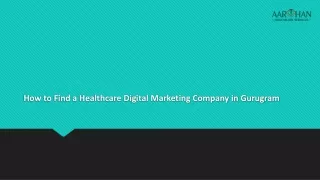 How to Find a Healthcare Digital Marketing Company in Gurugram
