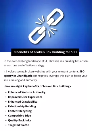 8 benefits of broken link building for SEO