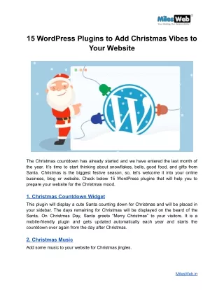 15 WordPress Plugins to Add Christmas Vibes to Your Website