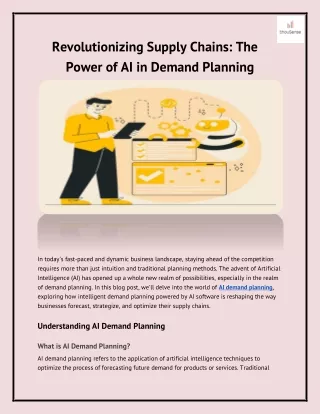 Revolutionizing Supply Chains: The Power of AI in Demand Planning