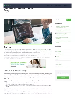 A Guide to Java Dynamic Proxies and It in Coding