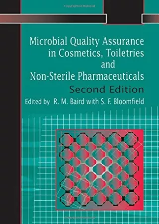 Read ebook [PDF] Microbial Quality Assurance in Pharmaceuticals, Cosmetics, and Toiletries