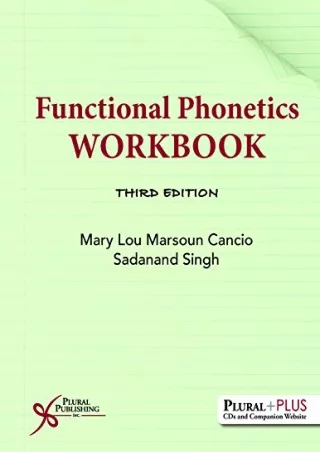 READ [PDF] Functional Phonetics Workbook, Third Edition