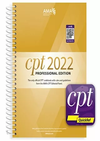 PDF/READ CPT Professional 2022 and CPT Quickref App Bundle