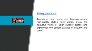 Sliding Patio Doors Termoexpress.ie