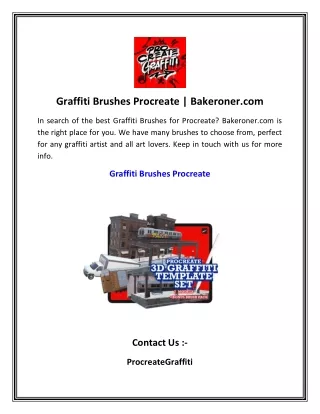 Graffiti Brushes Procreate    Bakeroner