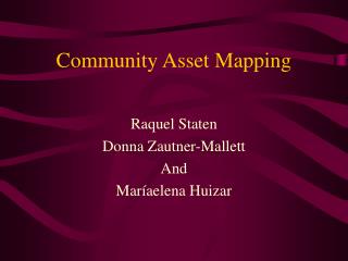 Community Asset Mapping