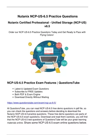 2023 Valid NCP-US-6.5 Practice Questions - Make You a Certified Professional