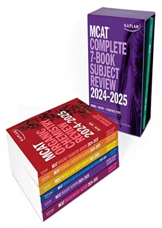 [READ DOWNLOAD] MCAT Complete 7-Book Subject Review 2024-2025, Set Includes Books, Online